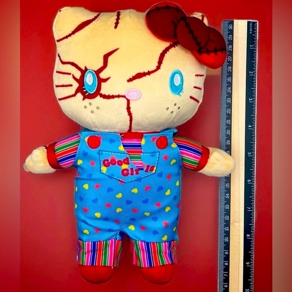 HELLO KITTY x CHUCKY Child's Play 9"" inch Plush Stuffed Doll Toy Halloween NEW - Picture 8 of 8